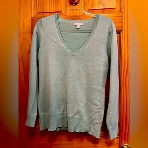 New York & Co. size M seafoam sparkle thread sweater
